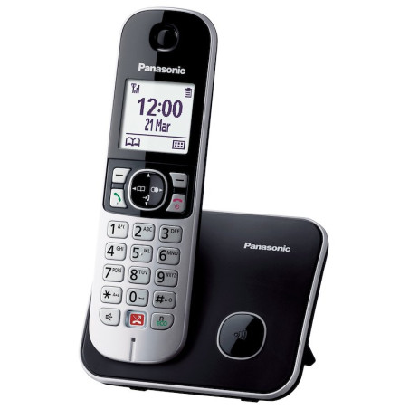 telefono panasonic kx-tg6851jtb cordless digitale nero/argento