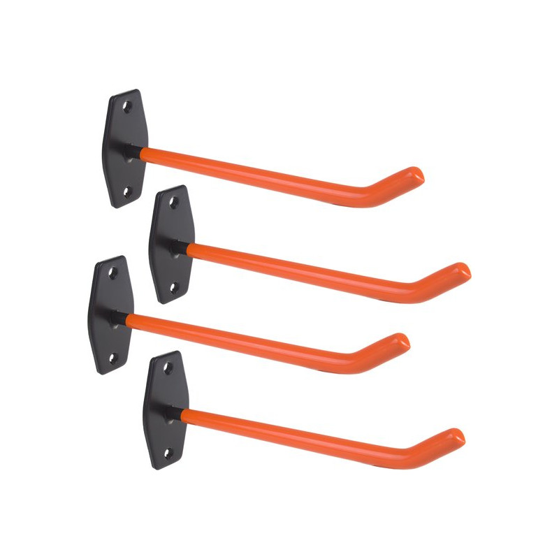 set di 4 supporti maclean mc-437 da parete arancione [ajmclumaclmc437]