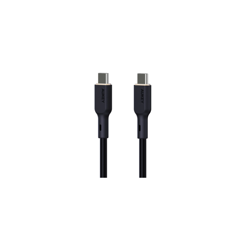 cavo aukey in silicone usb-c/c 1m 240w nero [akaukkucbscc241]