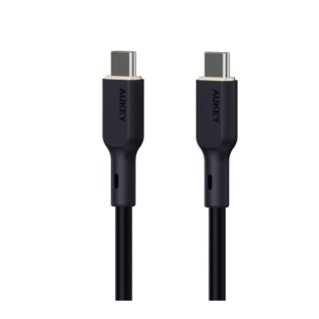 cavo aukey in silicone usb-c/c 1m 240w nero [akaukkucbscc241]