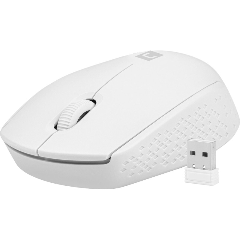 mouse natec stork ottico/destro/wireless/1600dpi/3 pulsanti/bianco