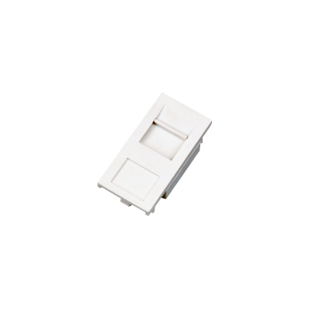 adattatore alantec 22.5x45 per modulo keystone 1xrj-45 bianco