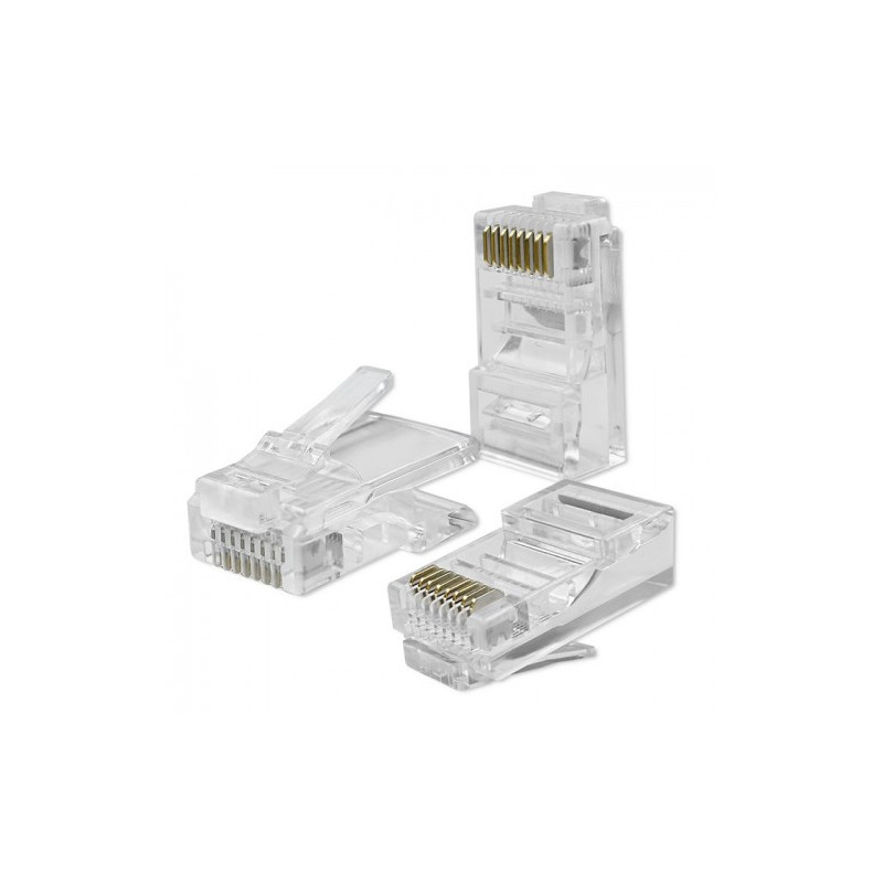 connettore modulare qoltec rj45 passante cat6 utp 100-pezzi [akqolksaw054544]