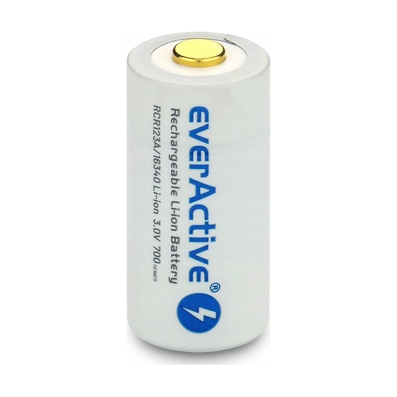 batteria ricaricabile everactive 16340 li-ion 650mah/3v bianco