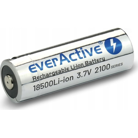 batteria ricaricabile everactive 18500 li-ion 2100mah/3.7v bianco/argento