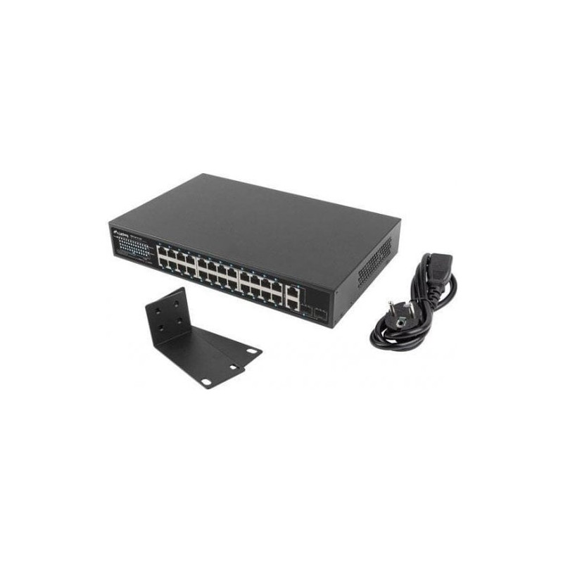 switch lanberg rsfe-24p-2c-250 non gestito 24 porte gigabit