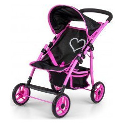passeggino milly mally natalie per bambole rosa/nero [ylmlmw0uc028772]