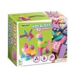 blocchi di costruzione wader kids blocks rosa 50pz [wpwdrm0u9041297]