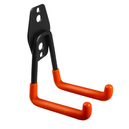 supporto da parete maclean mc-442 per garage max 70kg nero/arancione
