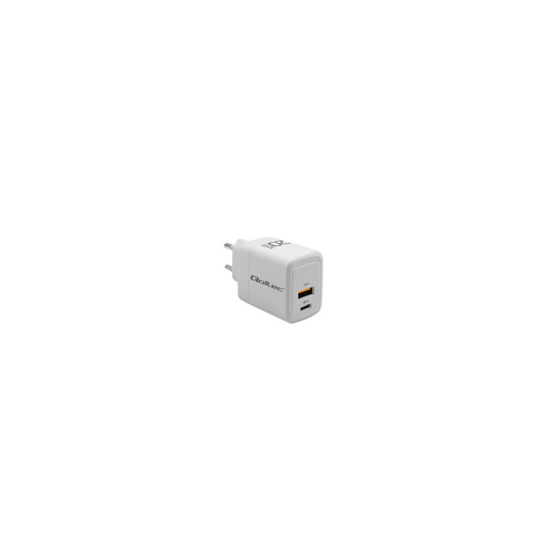 alimentatore da rete qoltec 51823 gan 20w 5v-20v/1.5a-3a/1xusb