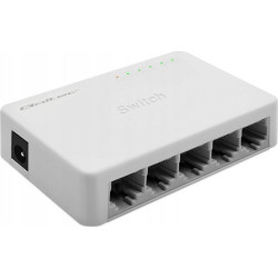 switch qoltec non gestito 5 porte ethernet 10/100 bianco [nuqolsw5p052245]