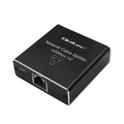 mini switch qoltec splitter 1x2 rj45/usb tipo c 1000mbps alluminio