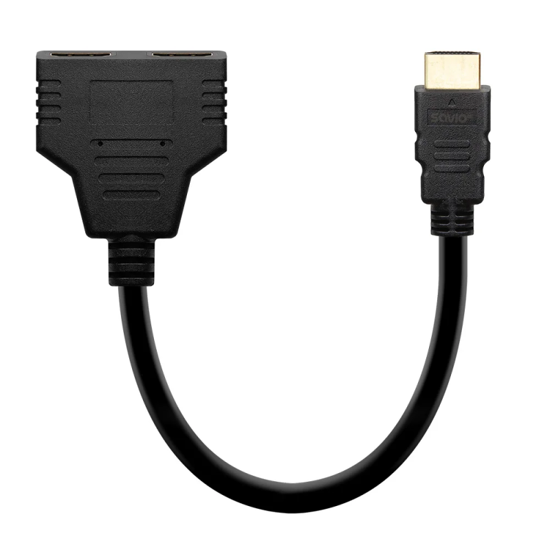 adattatore savio splitter hdmi ak-77 splitter (m)/hdmi(f)x2 nero