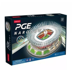 puzzle 3d cubic fun pge versione nazionale a led multicolore 144pz