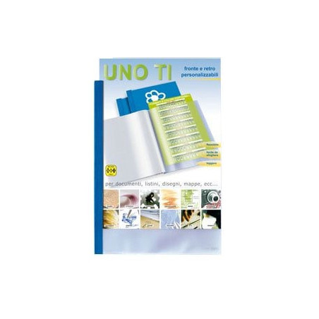 Portalistini a buste fisse sei rota uno ti 30x42-36 blu (libro)