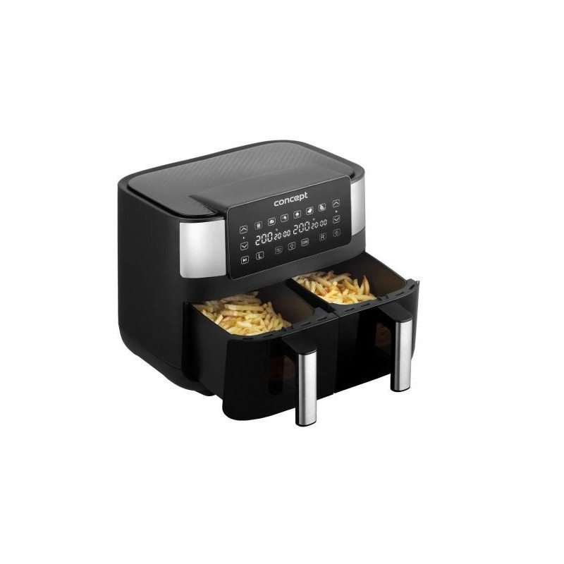 friggitrice ad aria concept concept fr8000 8l argento/nero [fr8000]