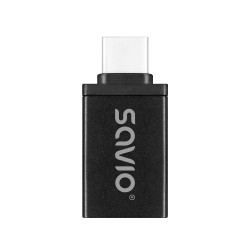 adattatore usb savio ak-80 usb-a usb-c nero [aisaoasak80]
