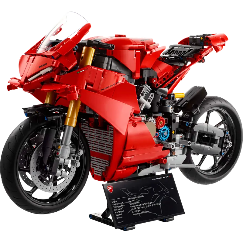 lego technic 42202 motocicletta ducati panigale v4 s 1603pz rosso