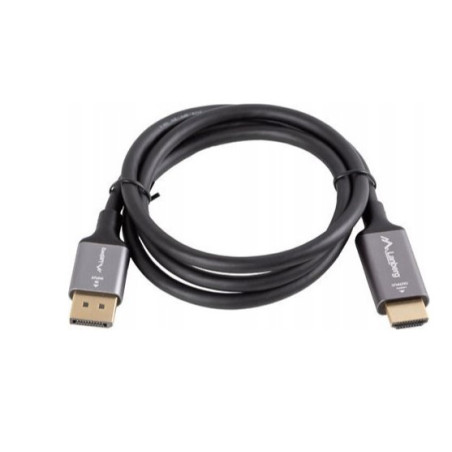 cavo video lanberg displayport/hdmi m 1.8m nero/argento [aklagvh00000085]