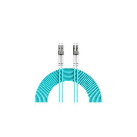cavo fibra ottica multimodale duplex lc/lc 50/125 om4 30m turchese