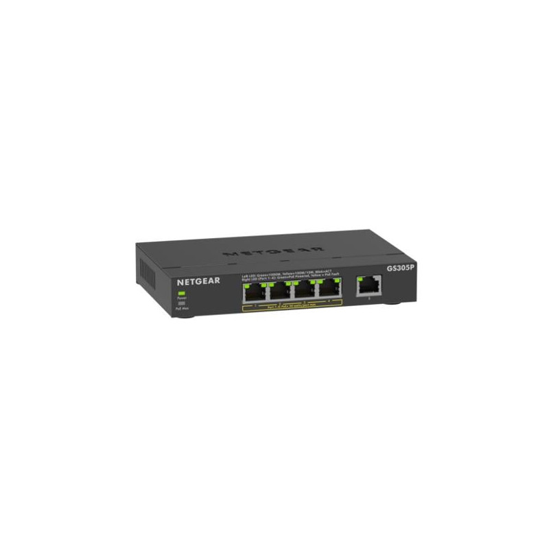 switch netgear gs305p-300eus non gestito 5 porte gigabit ethernet