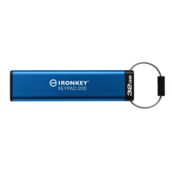 pen drive 32gb kingston ironkey keypad 200 usb tipo a blu [sgkin3g32ikkp20]