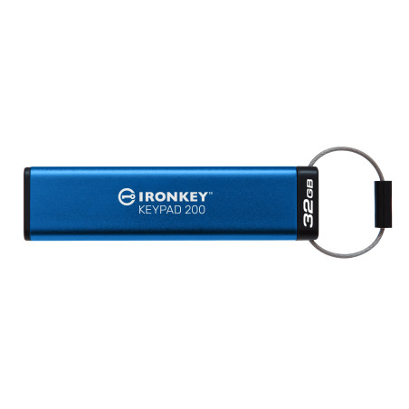 pen drive 32gb kingston ironkey keypad 200 usb tipo a blu [sgkin3g32ikkp20]