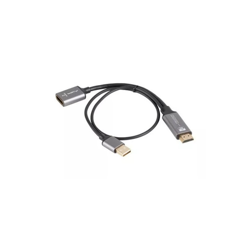 adattatore video lanberg hdmi m/displayport f 0.2m argento [aklaghv00000017]
