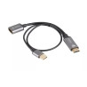 adattatore video lanberg hdmi m/displayport f 0.2m argento [aklaghv00000017]