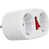 presa maclean sdoppiatore con 2 prese e interruttore automatico,