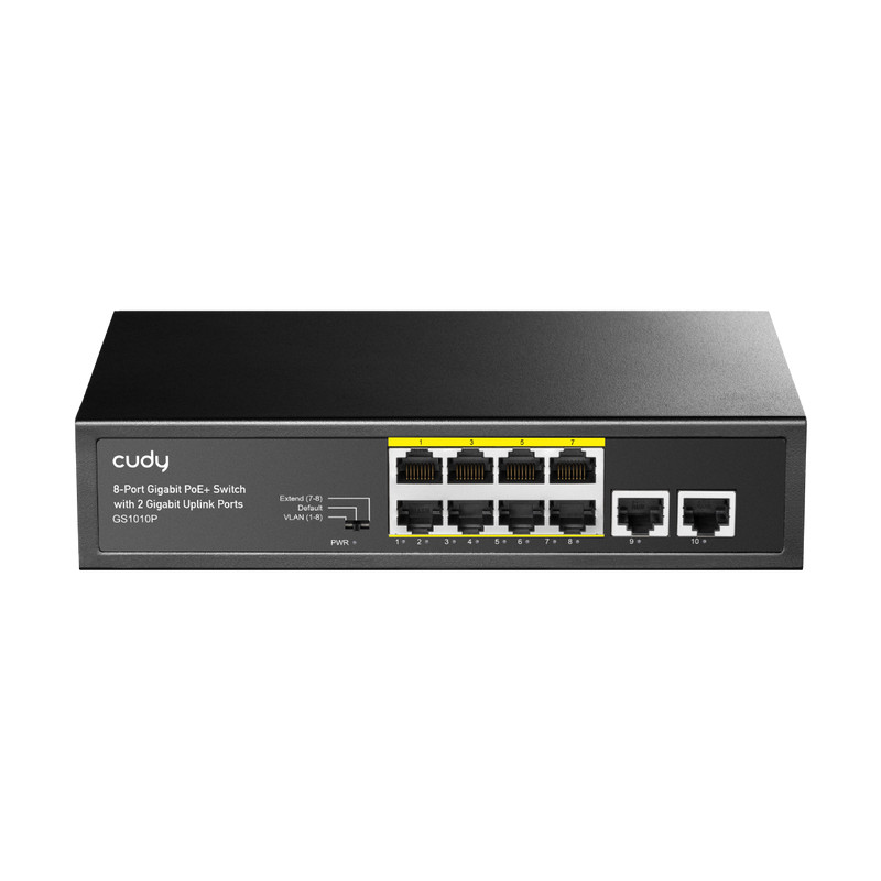switch 8p cudy gs1010p rm poe+ [gs1010p]