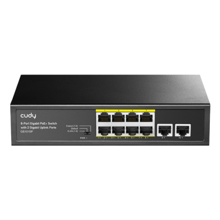 switch 8p cudy gs1010p rm poe+ [gs1010p]