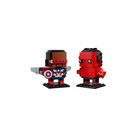 lego 40668 super heroes - capitan america e hulk rosso [40668]
