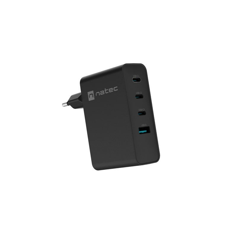 alimentatore da rete natec ribera gan 3xusbc + usba 100w [aznatul00000024]