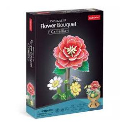 puzzle 3d cubic fun bouquet di fiori camelie multicolore 109pz [wzcubd0uh033020]