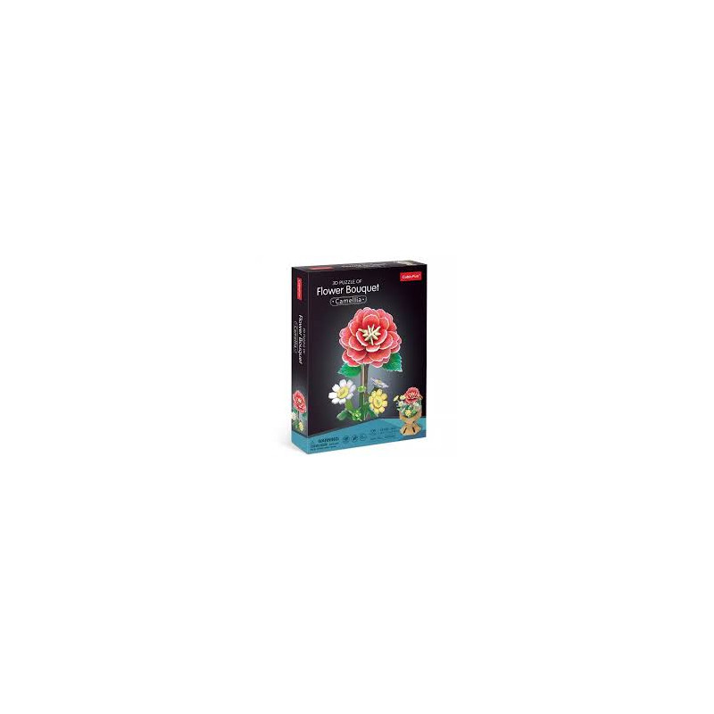 puzzle 3d cubic fun bouquet di fiori camelie multicolore 109pz [wzcubd0uh033020]