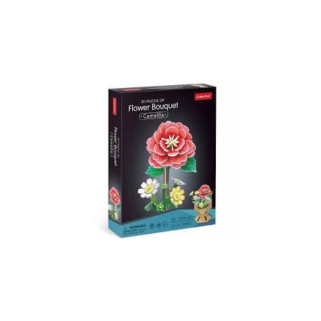 puzzle 3d cubic fun bouquet di fiori camelie multicolore 109pz [wzcubd0uh033020]