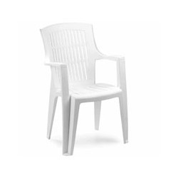 Poltrona progarden in resina arpa alta bianca [progarden]