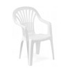 Poltrona progarden in resina zena alta bianca [progarden]