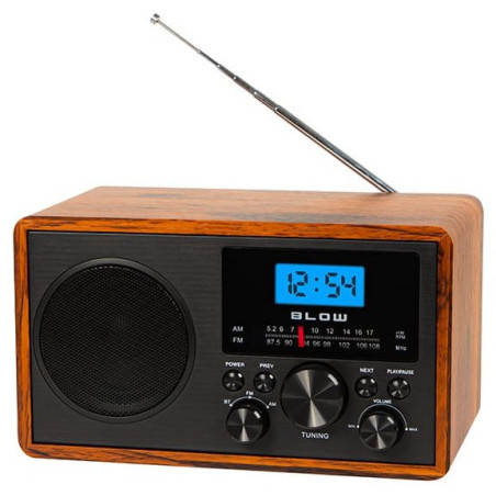 radio blow ra9 v.2 portatile am/fm bluetooth marrone [ubblorpra977538]