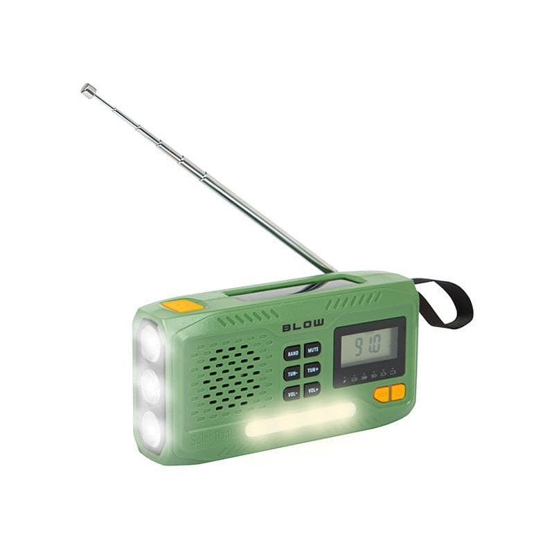 radio blow ra13 solare portatile am/fm + torcia elettrica 4500mah