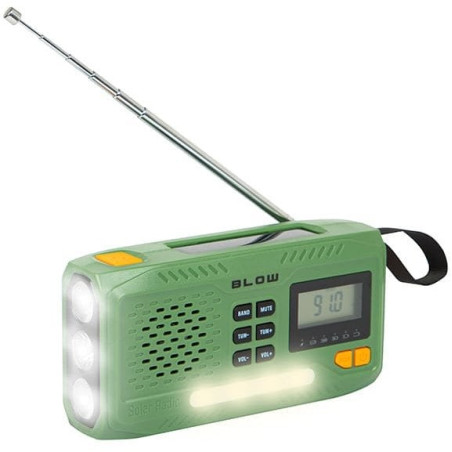 radio blow ra13 solare portatile am/fm + torcia elettrica 4500mah