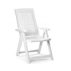 Poltrona progarden in resina pieghevole tampa bianca [progarden]
