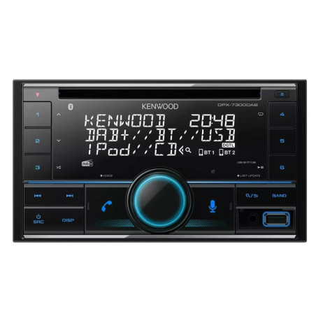 autoradio kenwood dpx-7300dab cd/usb con radio dab+/bluetooth