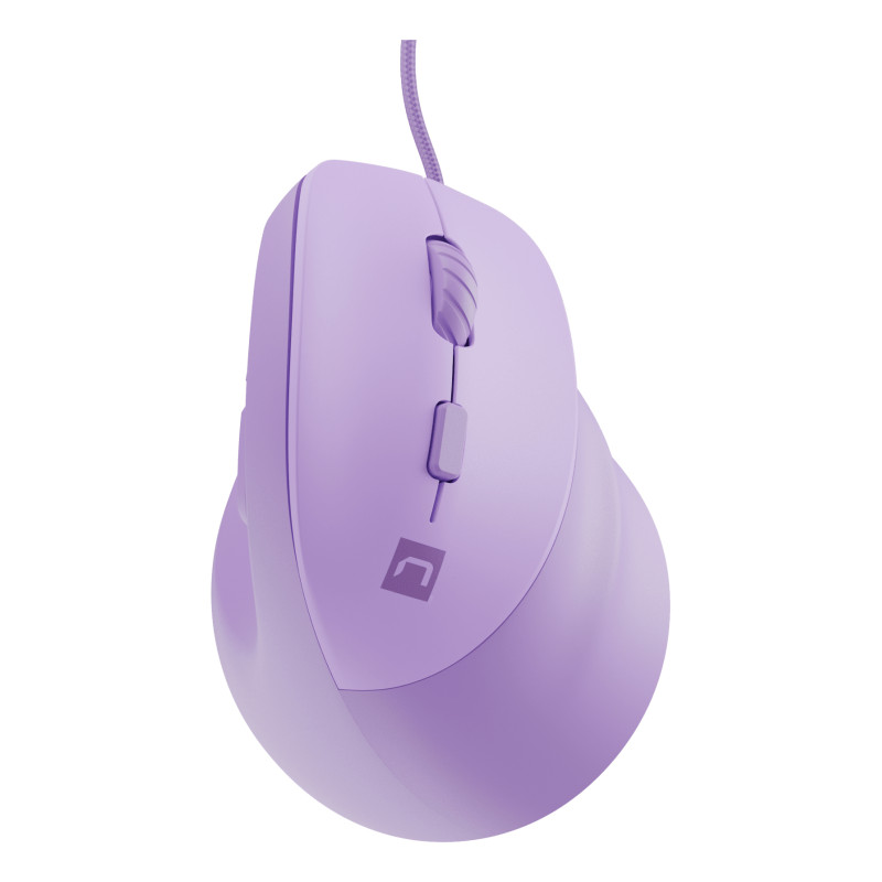 mouse natec crake 2 pro verticale ottico cablato 12800dpi viola [umnatrbd0000045]