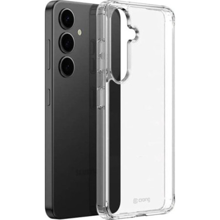 custodia crong crystal shield per samsung galaxy s25+ trasparente