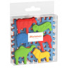 set da gioco marioinex mini blocchi waffle animali con base multicolore