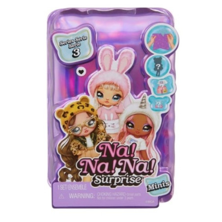 set bambola mga na! na! na! surprise minis s3 10cm multicolore 12pz