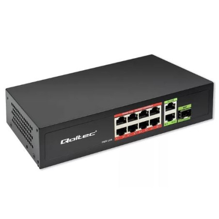 switch qoltec non gestito 8 porte ethernet 10/100/1000 mbps [nuqolsw8p052297]