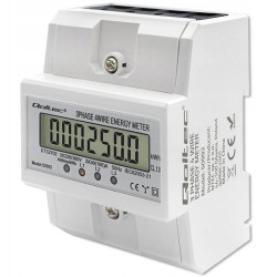 contatore elettronico qoltec trifase su guida din 400v bianco [quqolme00050992]